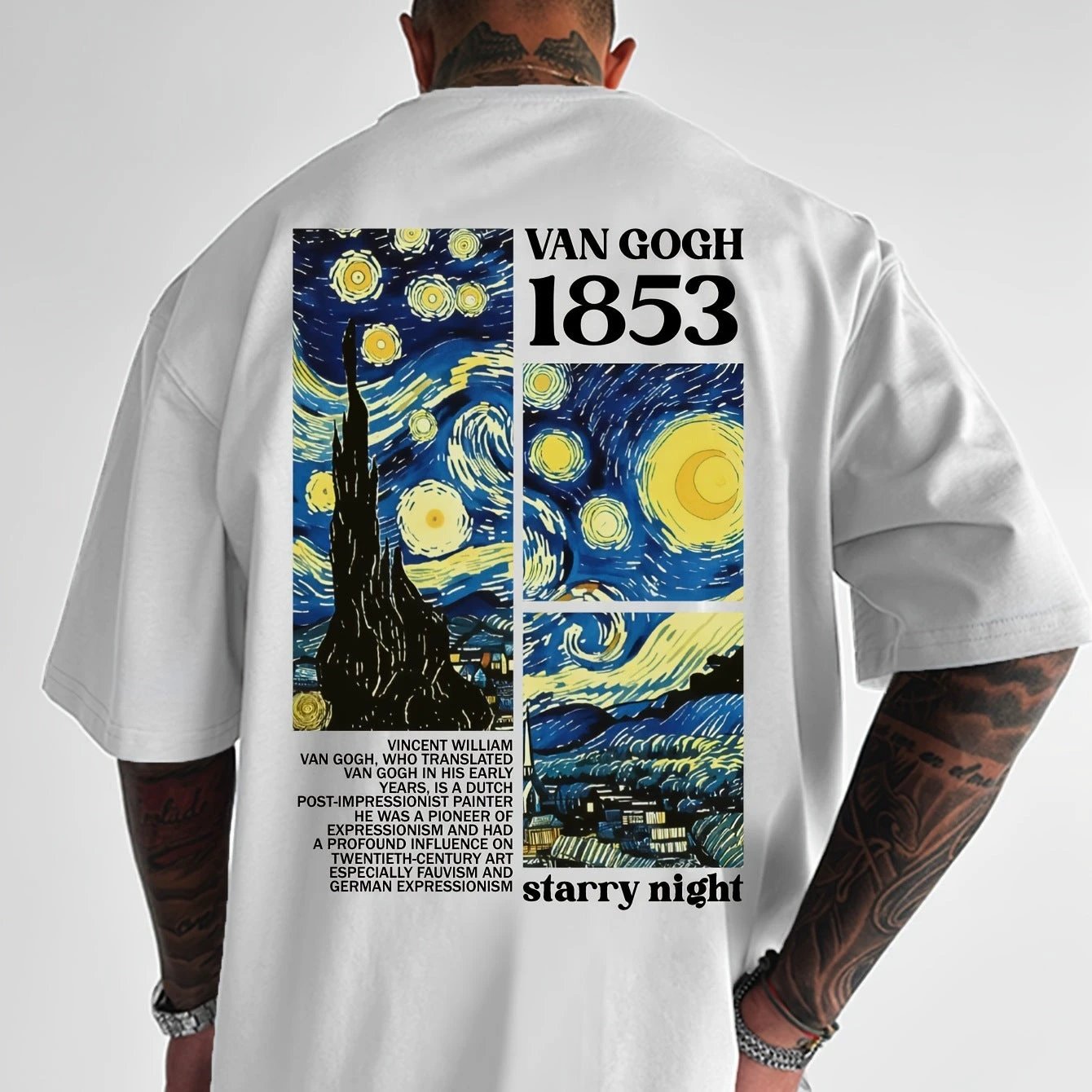 Printed Round Neck Short Sleeve T-shirt by GJG Denim