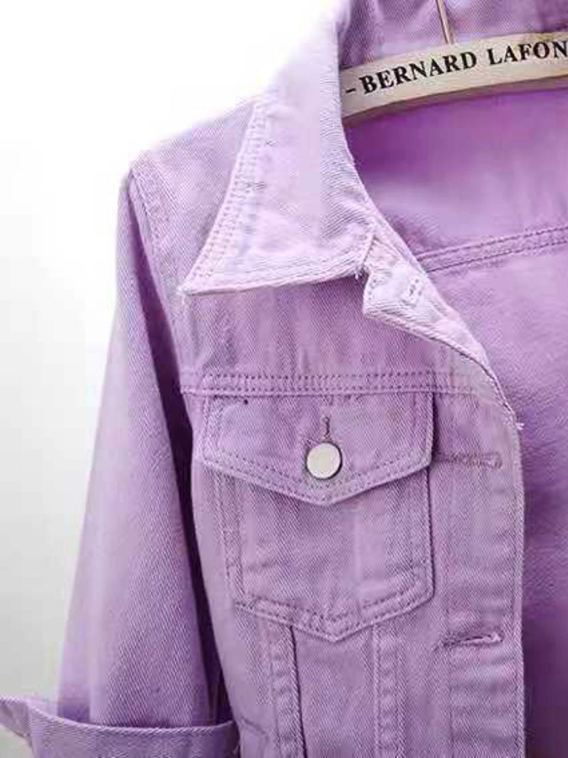 Full Size Cropped Denim Jacket Plus Size by Lady Ros