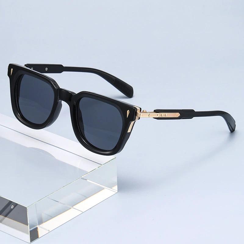 Men's Fashionable Square-frame Metal Sunglasses by GJG Denim