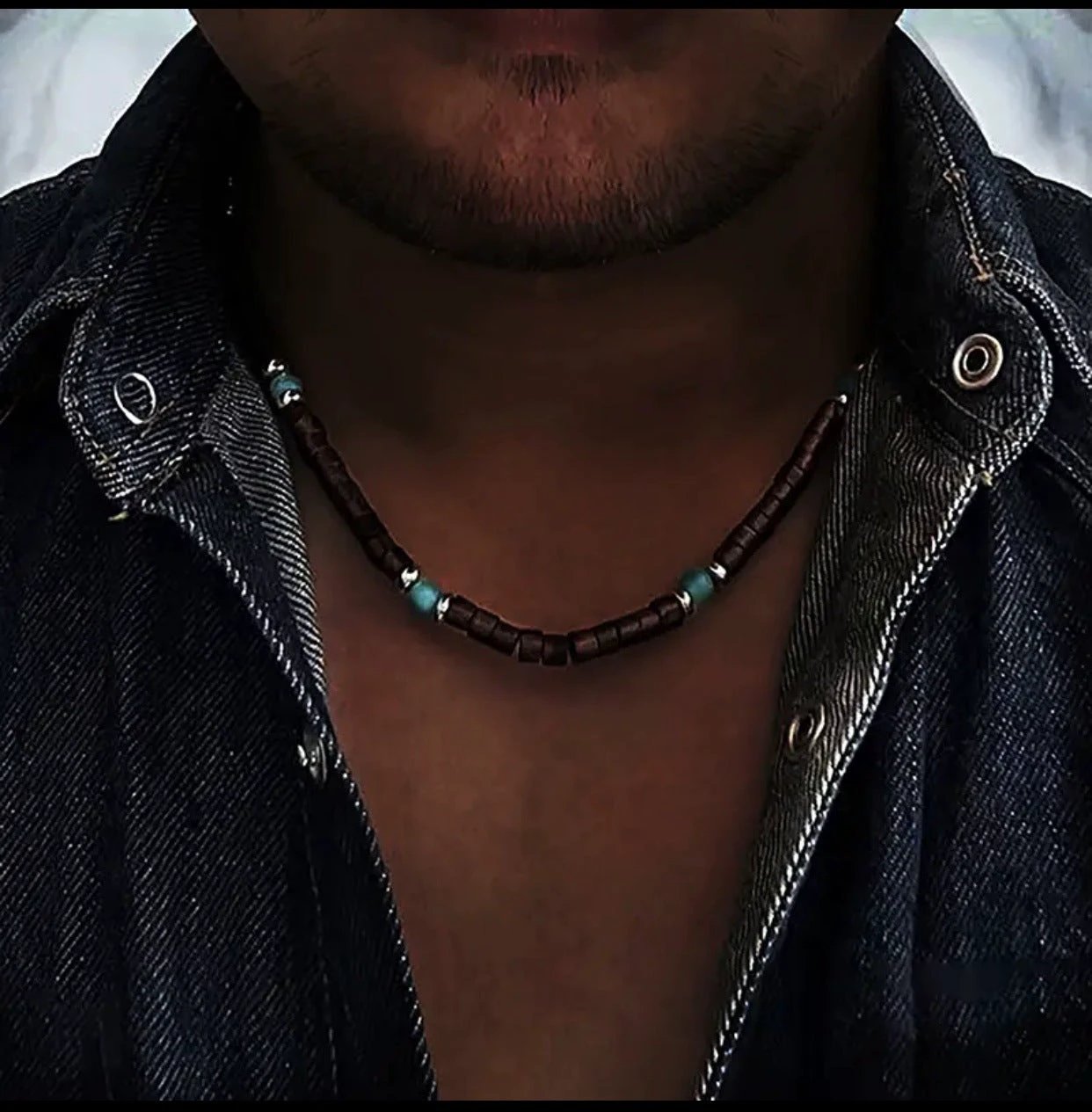 Beach Bohemian Necklace For Men by GJG Denim