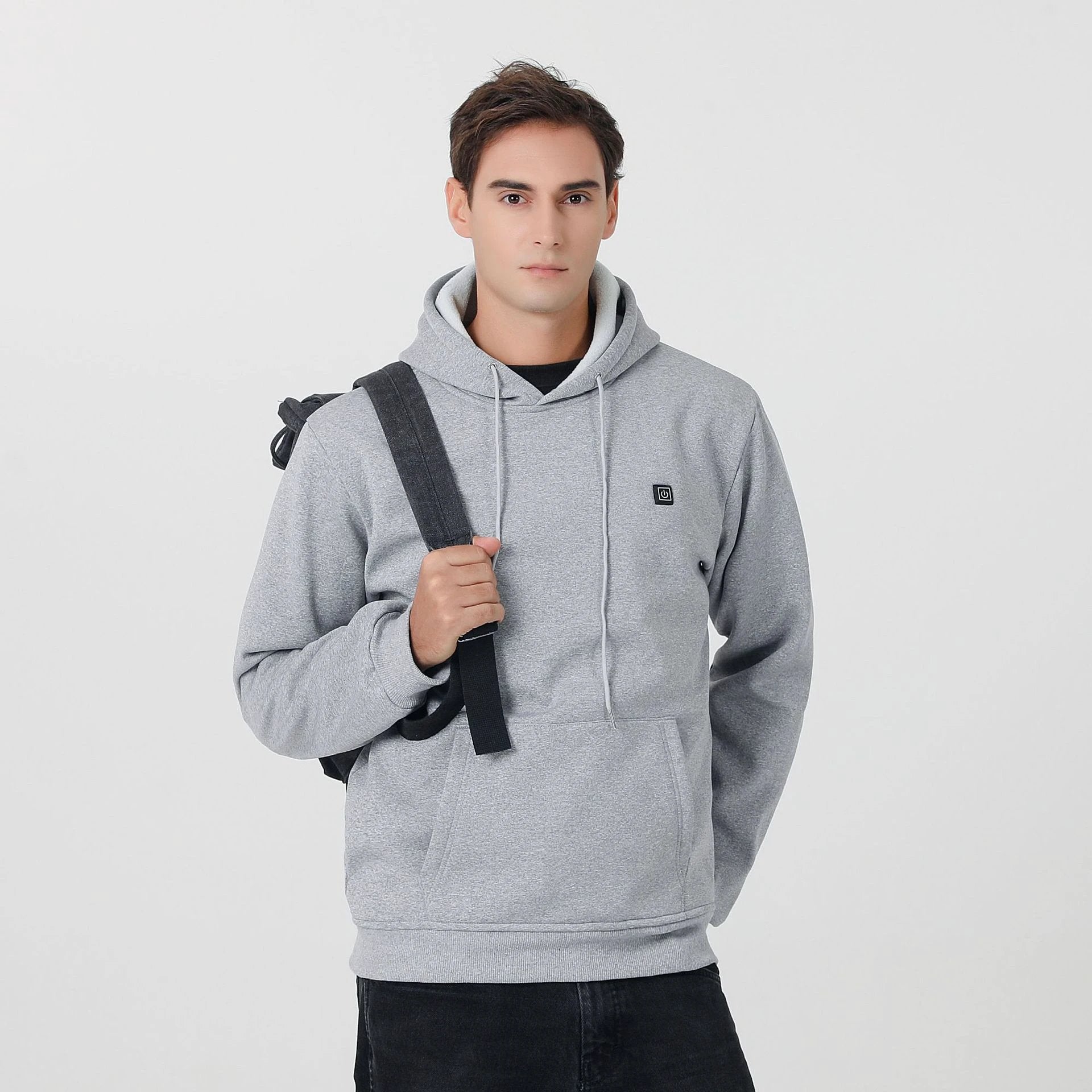 Men's Thermal Electric-Heated Hoodie With A 9-Zone Heating System by GJG Denim
