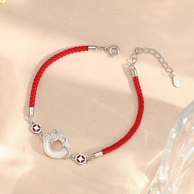 New Original Coin Spirit Snake Red Rope Bracelet by GJG Denim