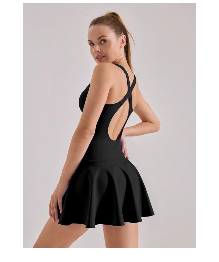 High-stretch Dresses, New Summer Nude Anti-walking Sports Dresses by GJG Denim