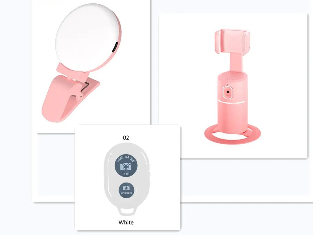 Smart Face Recognition Tracking PTZ Mobile Phone Stand Anchor Live Broadcast Stand by GJG Denim
