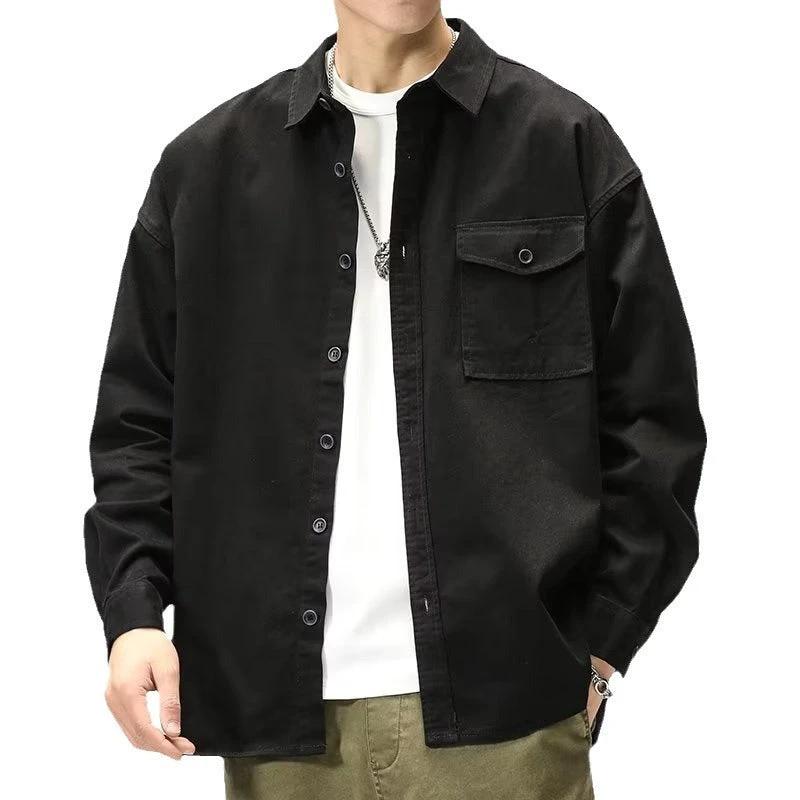 Casual Long Sleeve Shirt Cardigan Jacket by GJG Denim