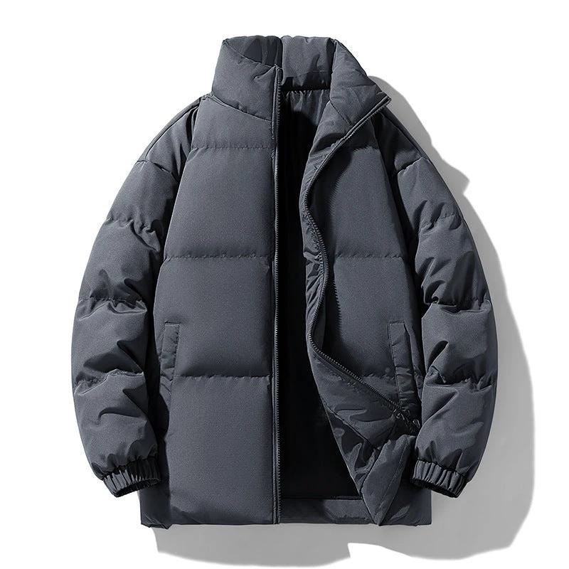 Men's Stand-up Collar Cotton-padded Coat Thick Warm-keeping And Cold-proof by GJG Denim