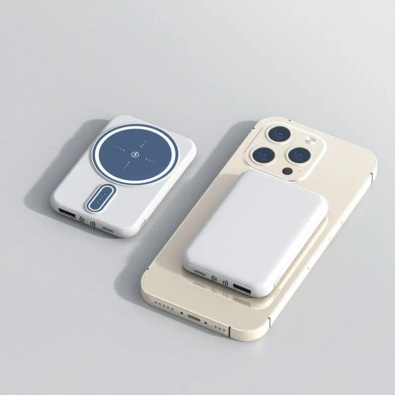 Magnetic Suction Charging Bank Wireless Charging Bank Mobile Power Supply by GJG Denim
