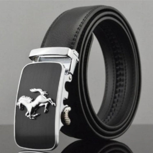 Men's Automatic Buckle Leather Belts by GJG Denim