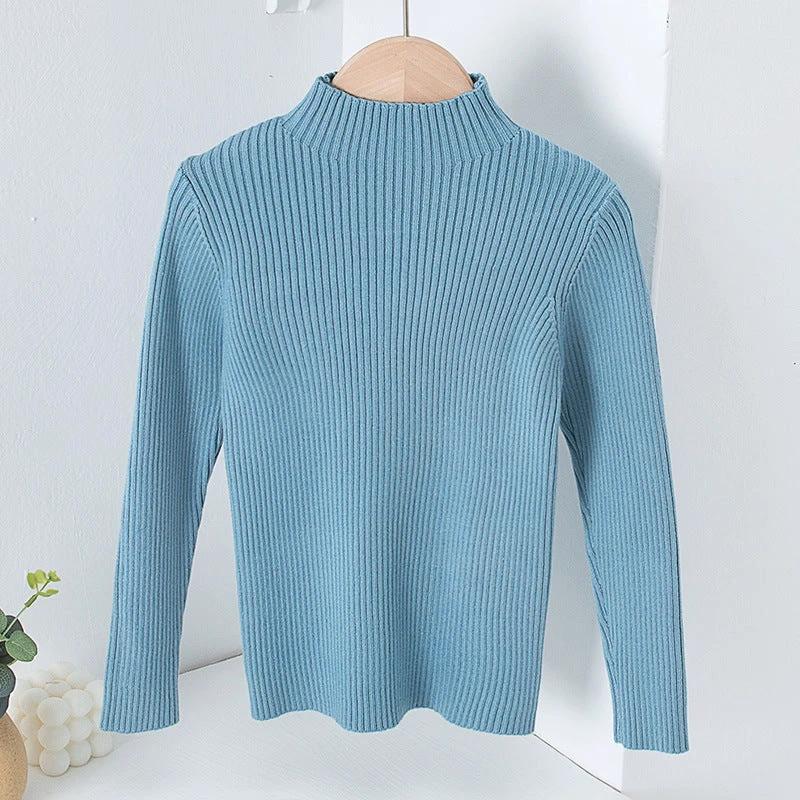 Children's Mock Neck Sweater Knitwear Top by GJG Denim