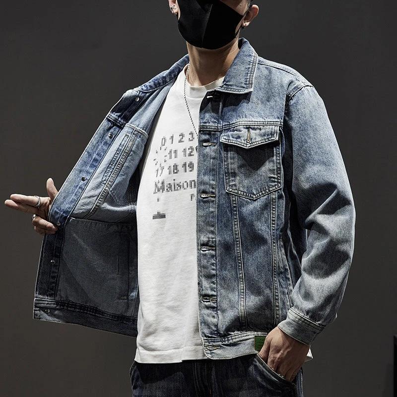 Men's Heavy Retro Denim Jacket by GJG Denim