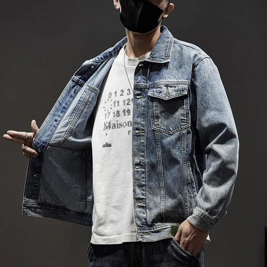 Men's Heavy Retro Denim Jacket by GJG Denim