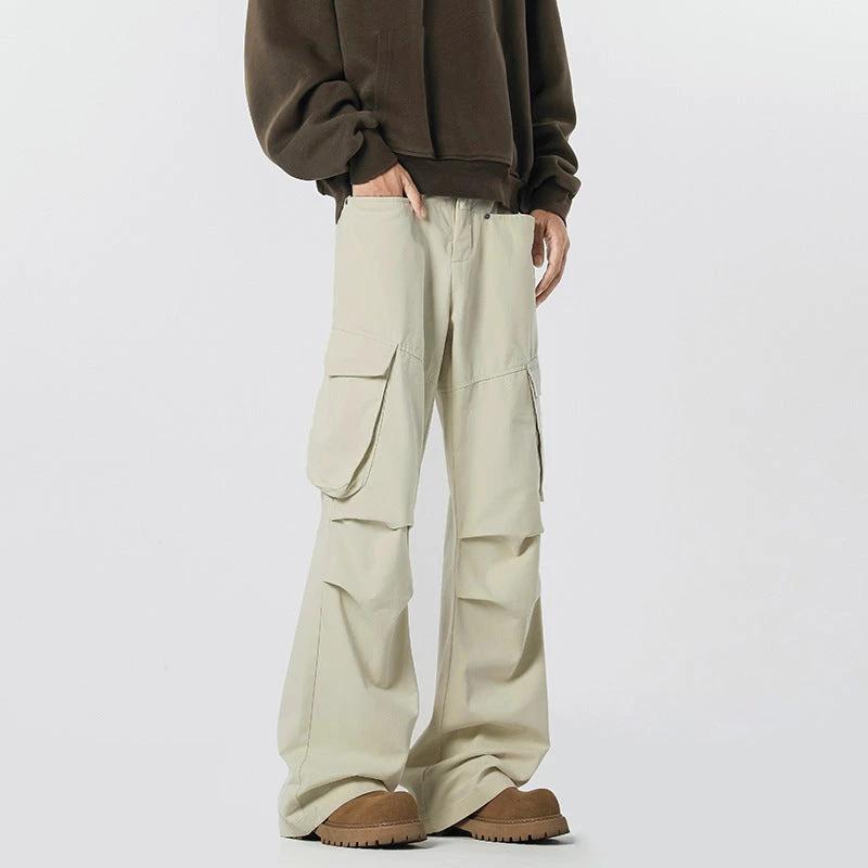 Retro Men's Straight Cargo Casual Pants by GJG Denim
