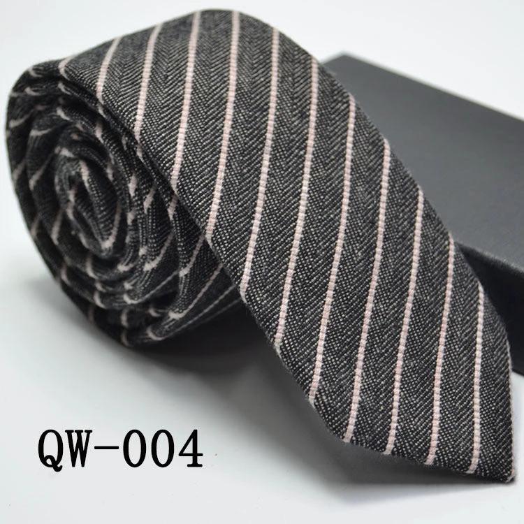 Men's Super Narrow Wool-like Elegant Tie by GJG Denim