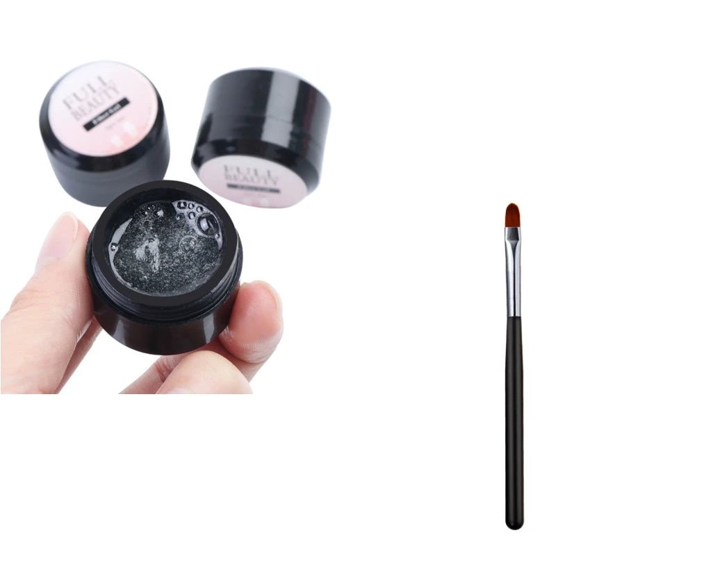 Creacked Repair Glue Nail Fiber Silk Extension Gel Fiberglass Poly UV Builder Gel Polish Manicure Art Prolonged Tool by GJG Denim