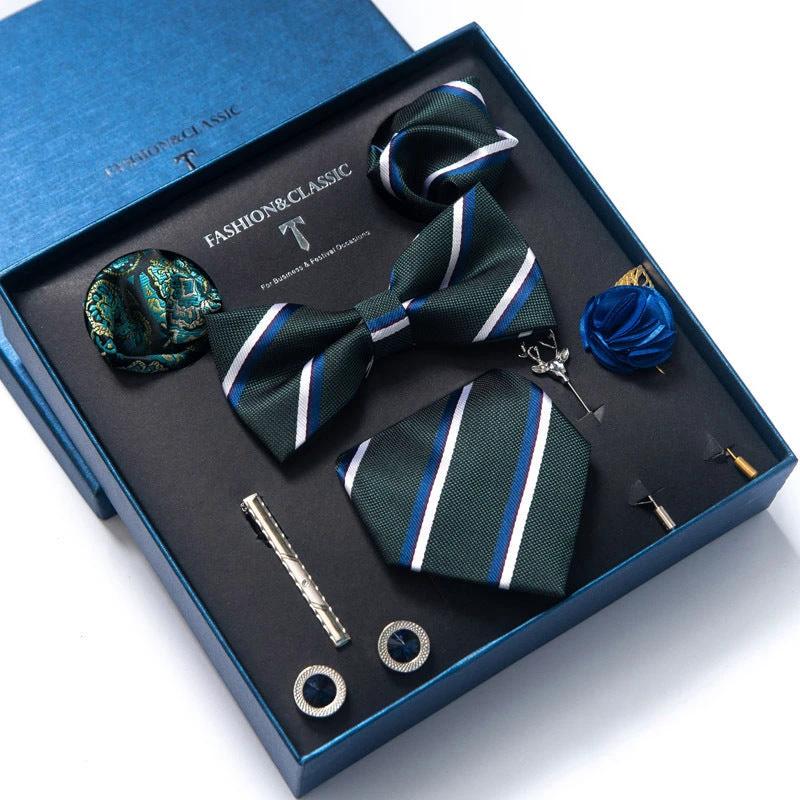 Men's 8-piece Tie Set by GJG Denim