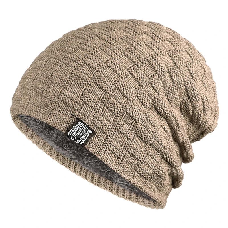 Men's Tiger Label Fleece Warm Beanie by GJG Denim