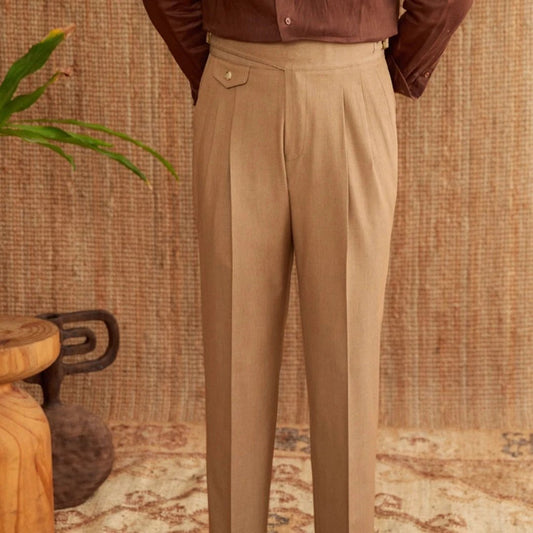 Men's Commuting Italian Style Business Wrinkle Resistant Casual Pants by GJG Denim