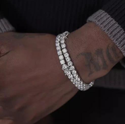 Men's S925 Sterling Silver Bracelet by GJG Denim