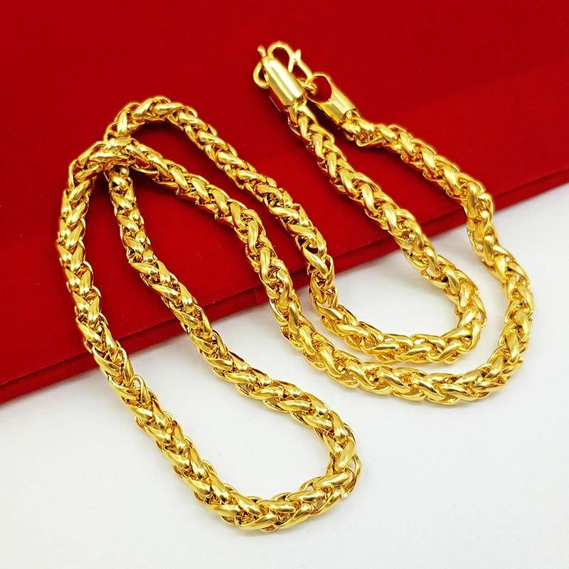 Brass Gold-plated Necklace For Men by GJG Denim