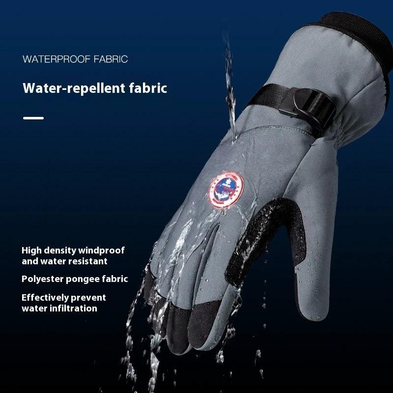 Winter Men's Warm Skiing Outdoor Sports Riding Gloves by GJG Denim