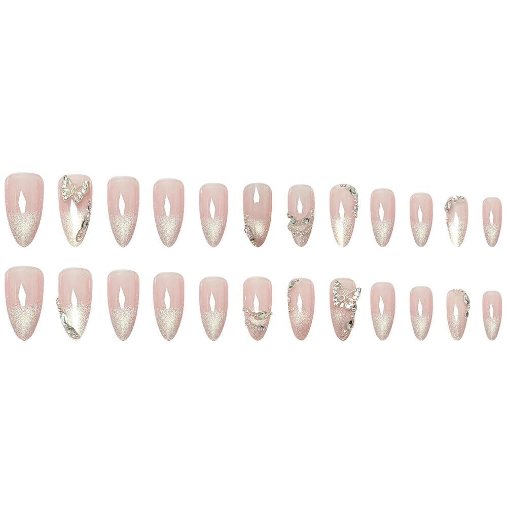 Butterfly Nail Sticker Hot Girl Cat Eye Diamond Wearing Armor by GJG Denim