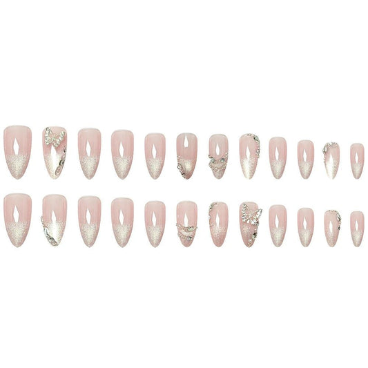 Butterfly Nail Sticker Hot Girl Cat Eye Diamond Wearing Armor by GJG Denim