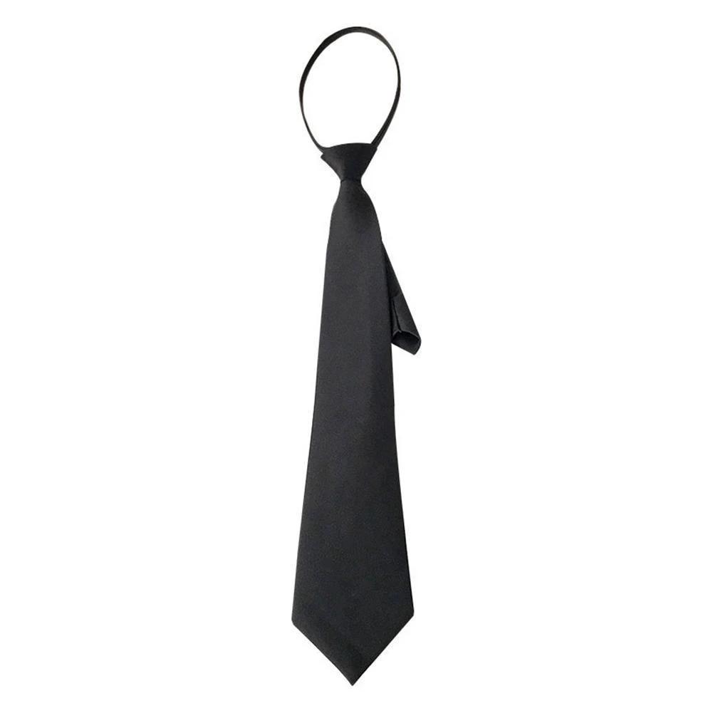 Solid Color Zipper Tie For Men by GJG Denim