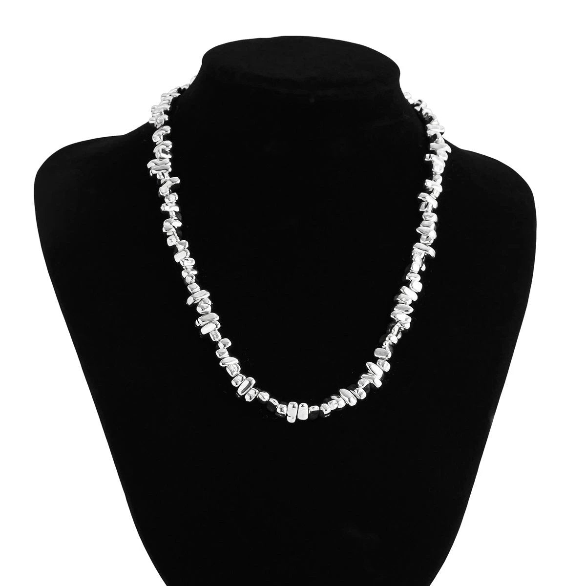 Niche Uniquely Shaped Beaded Necklace For Men by GJG Denim