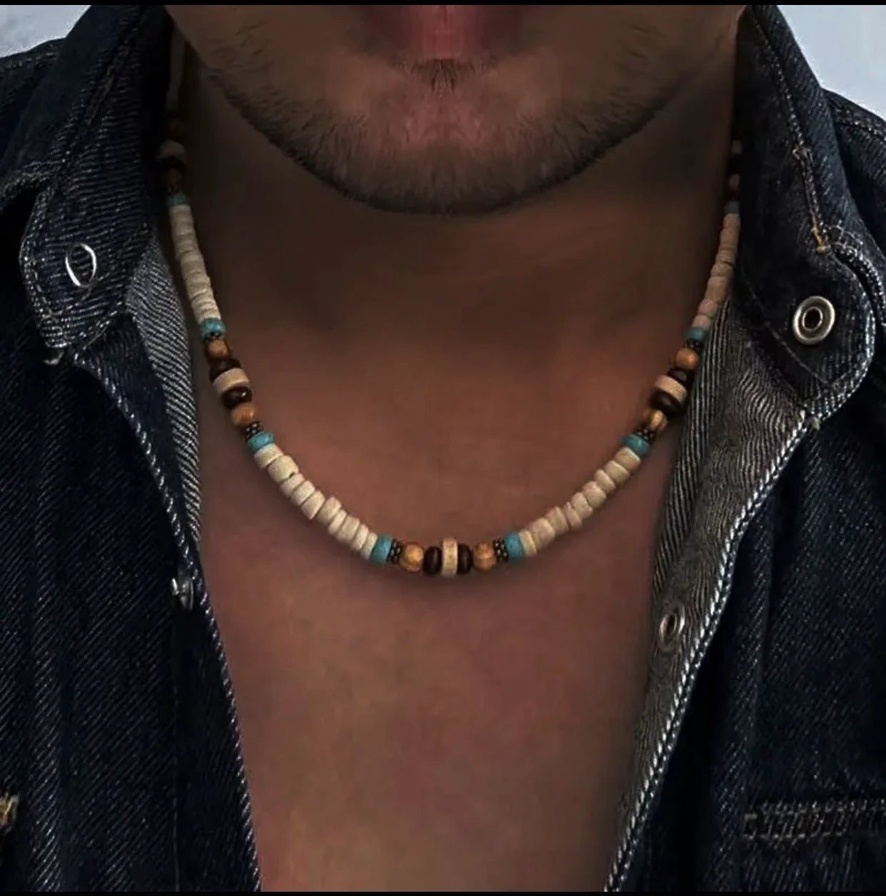 Beach Bohemian Necklace For Men by GJG Denim