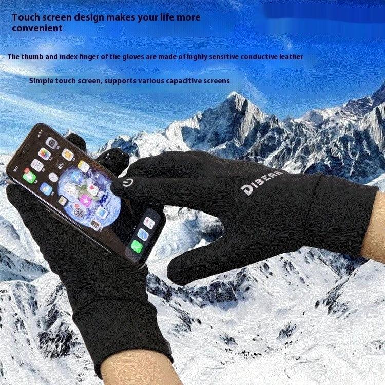Men's Warm Keeping Anti-slip Touch Screen Gloves by GJG Denim