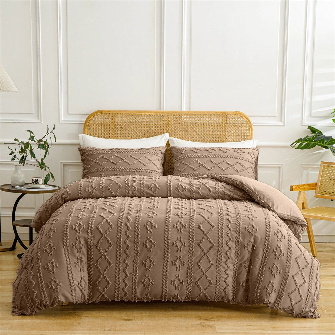 Bohemian Quilt Cover Soft Double Bed Three-piece Set by GJG Denim
