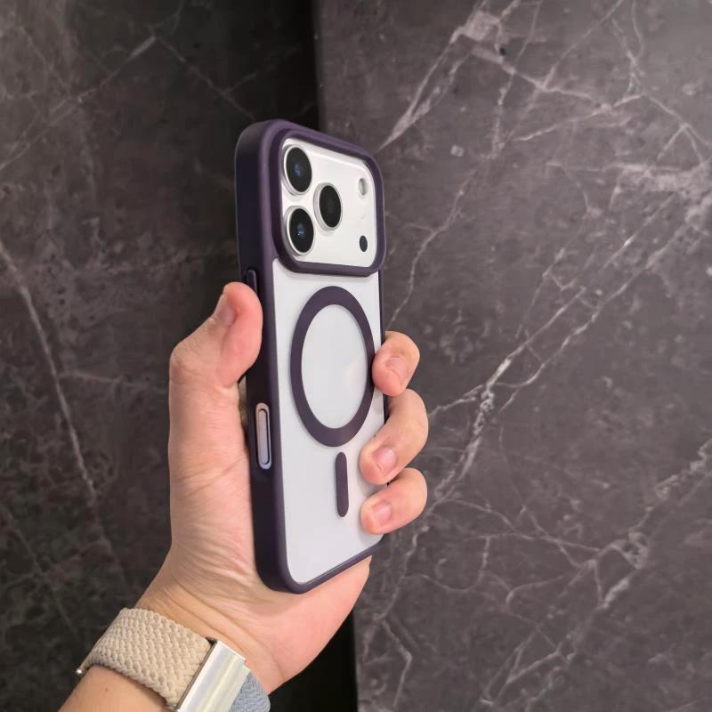 Non-yellow Phone Case Transparent Magnetic Ultra-thin Drop-resistant Protective Cover by GJG Denim