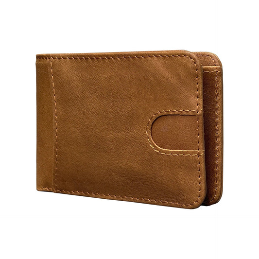 Oil-waxed Leather Wallet For Men by GJG Denim