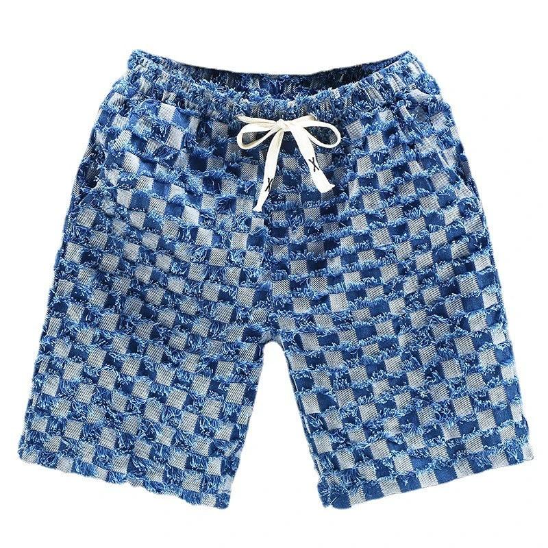 Plus-sized Plus Size Men's Summer Loose Shorts by GJG Denim
