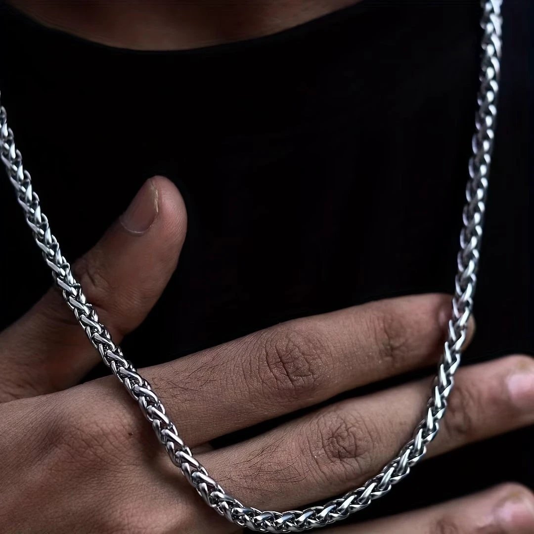 Titanium Steel Dragonbone Chain For Men by GJG Denim