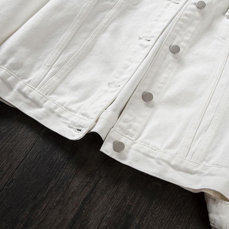 Women's Short Spring And Autumn New Korean Style Loose Versatile Casual Jacket Petite Top by GJG Denim