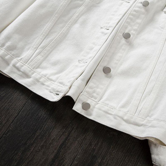 Women's Short Spring And Autumn New Korean Style Loose Versatile Casual Jacket Petite Top by GJG Denim