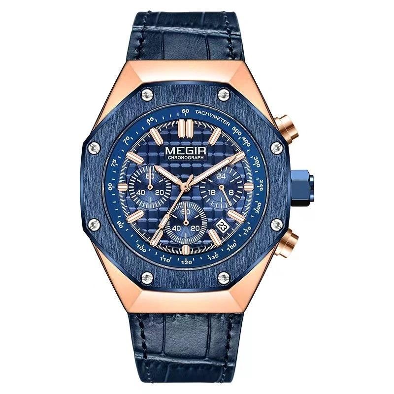 Men's Multifunctional Waterproof Quartz Watch by GJG Denim