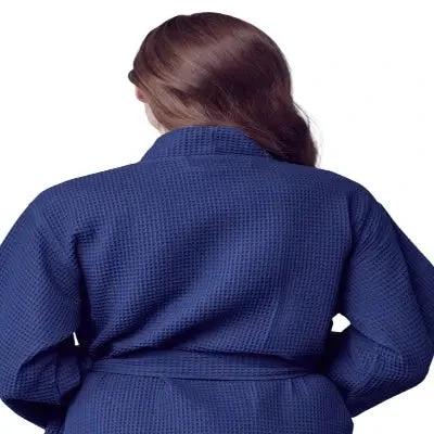 Knee-Length Waffle Kimono Robe for Women by Lotus Linen