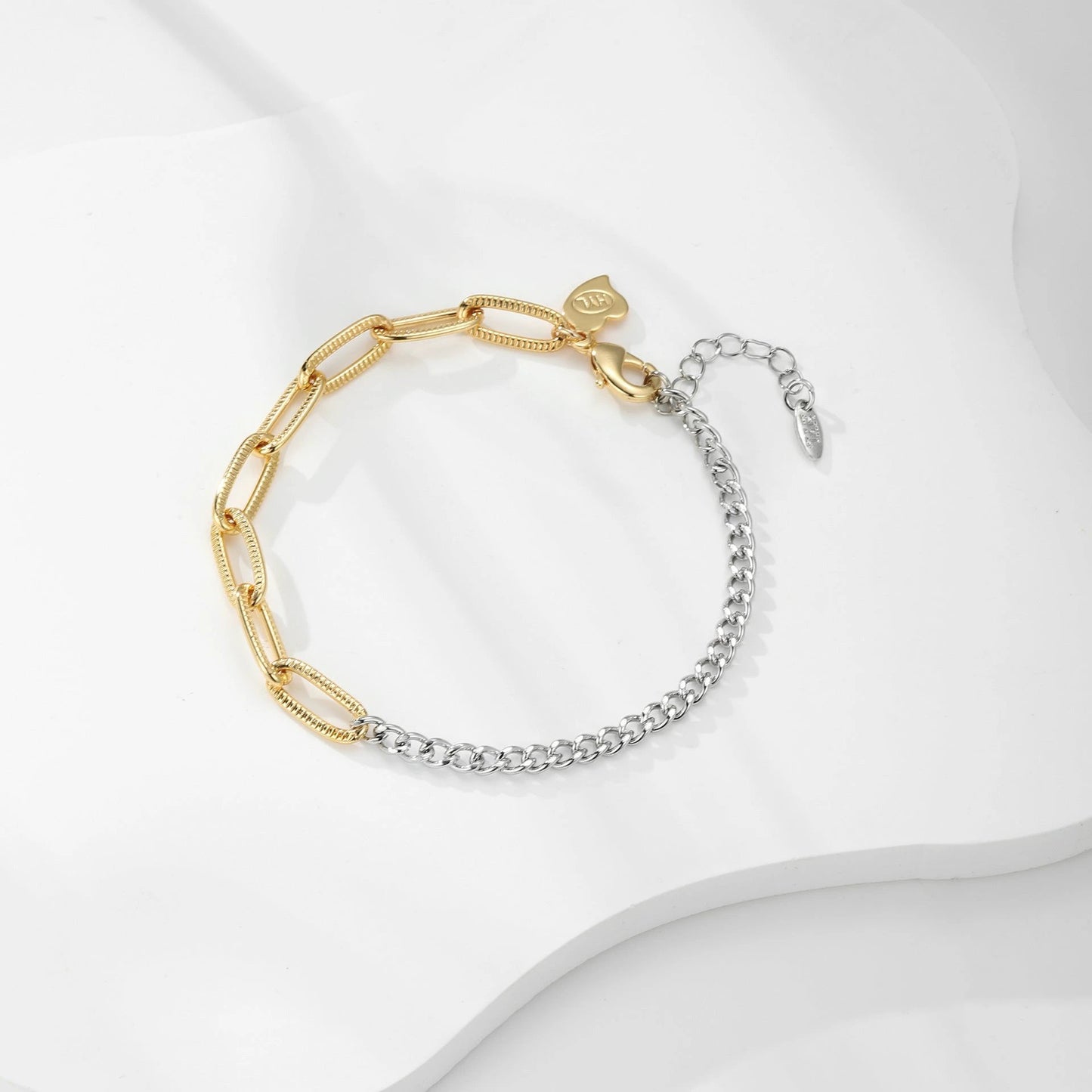 Women's Gold-plated Exquisite Simple Gold And Silver Stitching Bracelet by GJG Denim
