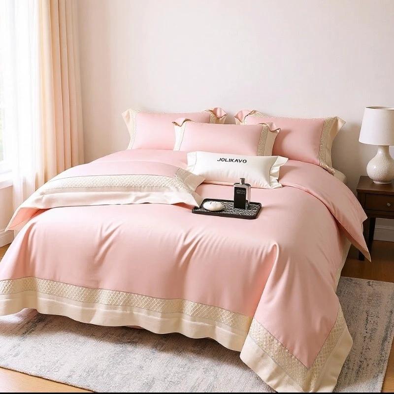 Sateen Long-staple Cotton Four-piece Duvet Cover Set by GJG Denim