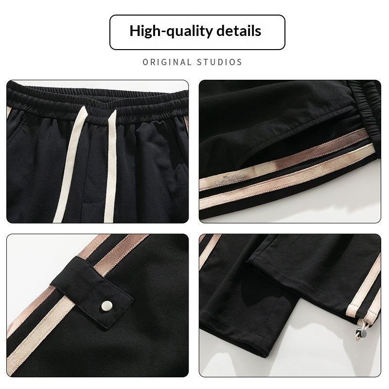 Men's Three-Stripe Jogger Sweatpants by GJG Denim