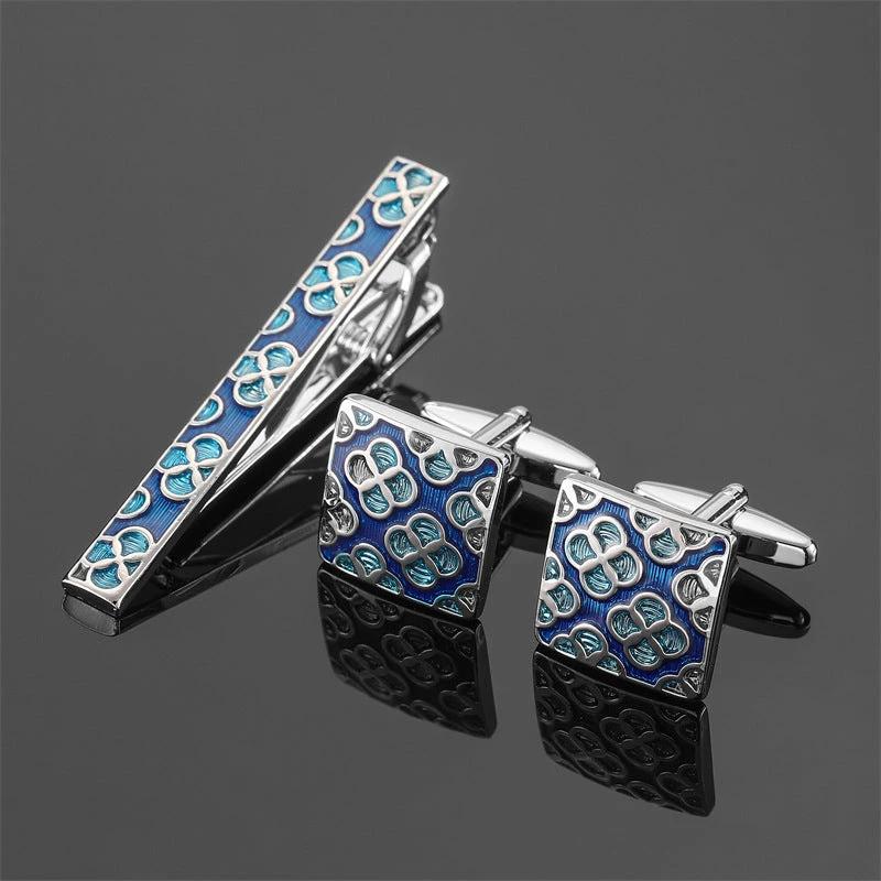 Men's Tie Clip and Cufflinks Set by GJG Denim