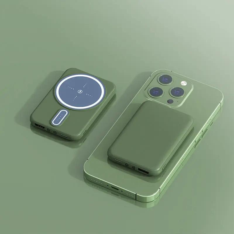 Magnetic Suction Charging Bank Wireless Charging Bank Mobile Power Supply by GJG Denim