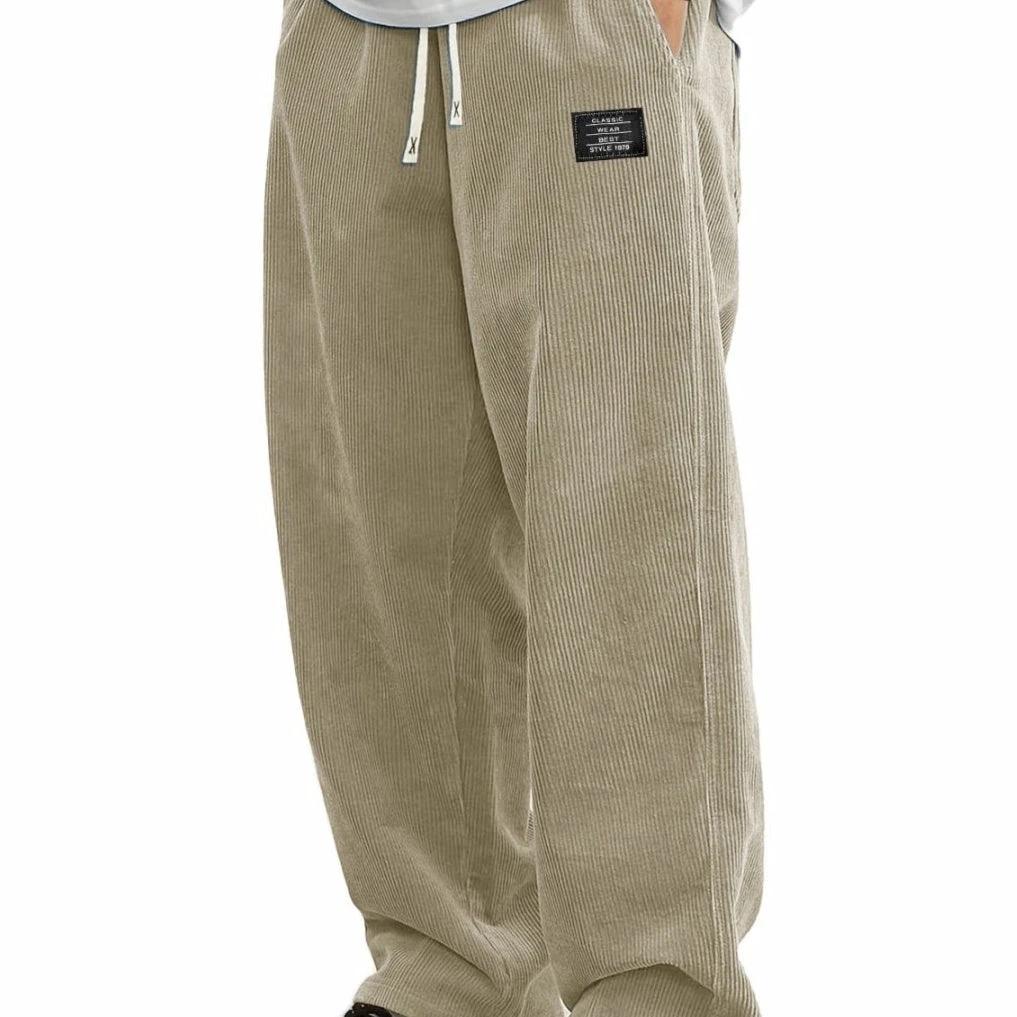 Men's Relaxed-fit Corduroy Casual Pants by GJG Denim