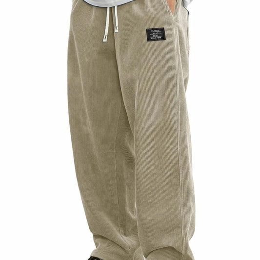 Men's Relaxed-fit Corduroy Casual Pants by GJG Denim