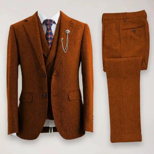 Men's Casual Three-piece Suit by GJG Denim