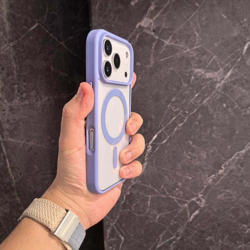 Non-yellow Phone Case Transparent Magnetic Ultra-thin Drop-resistant Protective Cover by GJG Denim