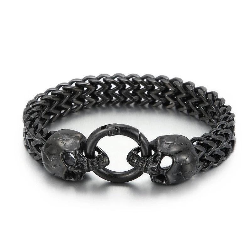Trendy Single-layer Titanium Steel Bracelet For Men by GJG Denim