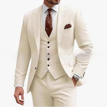 Men's Casual Business/Wedding Three-piece Suit by GJG Denim